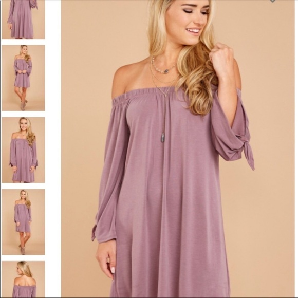 Active USA Dresses & Skirts - Active USA Off The Shoulder Dress Purple Size S